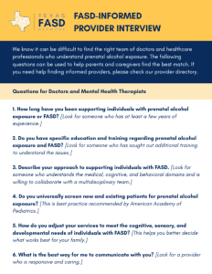 FASD-Informed Provider Interview
